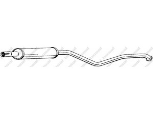 BOSAL 284-605 vidurinis duslintuvas 
 Išmetimo sistema -> Duslintuvas
82.00.085.777