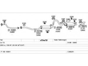 MTS C390251006532 išmetimo sistema 
 Išmetimo sistema -> Išmetimo sistema, visa