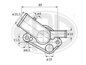 ERA 350061 termostatas, aušinimo skystis 
 Aušinimo sistema -> Termostatas/tarpiklis -> Thermostat
7581200, 7581635, 758201