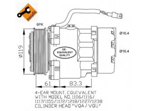 NRF 32040 kompresorius, oro kondicionierius 
 Oro kondicionavimas -> Kompresorius/dalys
1135253, 1135290, 6453AQ, 6453EY