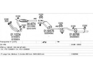MTS C380548002512 išmetimo sistema 
 Išmetimo sistema -> Išmetimo sistema, visa
