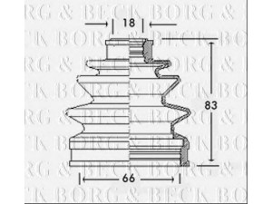 BORG & BECK BCB2243 gofruotoji membrana, kardaninis velenas 
 Ratų pavara -> Gofruotoji membrana