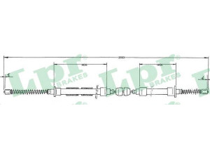 LPR C0605B trosas, stovėjimo stabdys 
 Stabdžių sistema -> Valdymo svirtys/trosai
321609721C