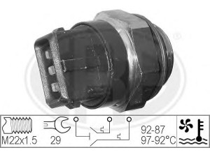 ERA 330272 temperatūros jungiklis, radiatoriaus ventiliatorius 
 Aušinimo sistema -> Siuntimo blokas, aušinimo skysčio temperatūra
9563868480, 1264 36, 1264 44, 95 638 684