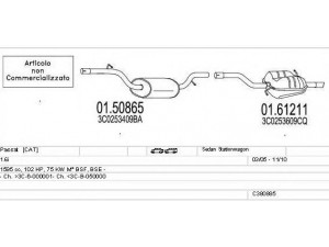 MTS C380885023086 išmetimo sistema 
 Išmetimo sistema -> Išmetimo sistema, visa