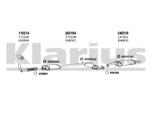 KLARIUS 510077E išmetimo sistema 
 Išmetimo sistema -> Išmetimo sistema, visa