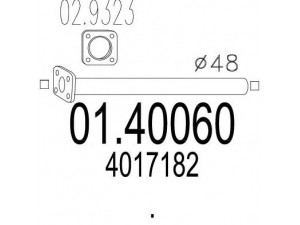 MTS 01.40060 išleidimo kolektorius 
 Išmetimo sistema -> Išmetimo vamzdžiai
4017182