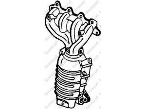 BOSAL 090-421 katalizatoriaus keitiklis 
 Išmetimo sistema -> Katalizatoriaus keitiklis
285102X130
