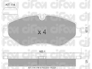 CIFAM 822-671-2 stabdžių trinkelių rinkinys, diskinis stabdys 
 Techninės priežiūros dalys -> Papildomas remontas
42555881, 42561355