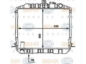 HELLA 8MK 376 707-601 radiatorius, variklio aušinimas 
 Aušinimo sistema -> Radiatorius/alyvos aušintuvas -> Radiatorius/dalys
16400-72040
