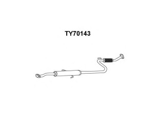 VENEPORTE TY70143 priekinis duslintuvas 
 Išmetimo sistema -> Duslintuvas
1742064091, 1742064101