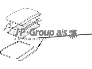 JP GROUP 8185450200 tarpiklis, stoglangis 
 Kėbulas -> Keleivių kabina -> Stoglangis/dalys
117877225B