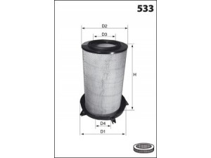 MECAFILTER FA1068 oro filtras 
 Filtrai -> Oro filtras
5000810555
