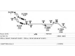 MTS C110733009308 išmetimo sistema 
 Išmetimo sistema -> Išmetimo sistema, visa