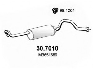 ASSO 30.7010 galinis duslintuvas 
 Išmetimo sistema -> Duslintuvas
MB160317, MB651689, MB651691, MB651697