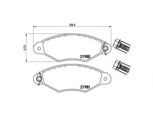 BREMBO P 61 098 stabdžių trinkelių rinkinys, diskinis stabdys 
 Techninės priežiūros dalys -> Papildomas remontas
1609252980, 425169, 425191, 425192