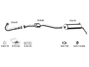 EBERSPÄCHER 222014 išmetimo sistema 
 Išmetimo sistema -> Išmetimo sistema, visa