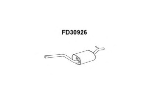 VENEPORTE FD30926 priekinis duslintuvas 
 Išmetimo sistema -> Duslintuvas
1100936, 1207515, 1459364