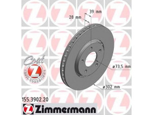 ZIMMERMANN 155.3902.20 stabdžių diskas 
 Dviratė transporto priemonės -> Stabdžių sistema -> Stabdžių diskai / priedai
04683918AB, 4683918, 4683918AB