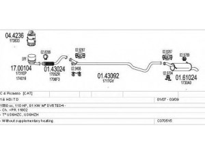 MTS C070515013743 išmetimo sistema 
 Išmetimo sistema -> Išmetimo sistema, visa