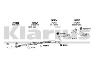 KLARIUS 570157E išmetimo sistema 
 Išmetimo sistema -> Išmetimo sistema, visa