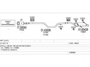 MTS C260680010028 išmetimo sistema