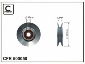 CAFFARO 500050 kreipiantysis skriemulys, V formos rumbuotas diržas 
 Diržinė pavara -> V formos rumbuotas diržas/komplektas -> Laisvasis/kreipiamasis skriemulys
25188374, 96208428, 25188374, 96208428
