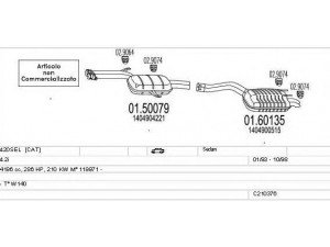 MTS C210376008361 išmetimo sistema 
 Išmetimo sistema -> Išmetimo sistema, visa
