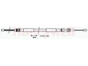 BENDIX 431028B trosas, stovėjimo stabdys 
 Stabdžių sistema -> Valdymo svirtys/trosai
483227