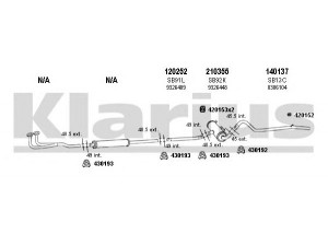 KLARIUS 750009E išmetimo sistema 
 Išmetimo sistema -> Išmetimo sistema, visa