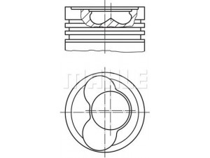 MAHLE ORIGINAL 030 59 11 stūmoklis 
 Variklis -> Cilindrai/stūmokliai