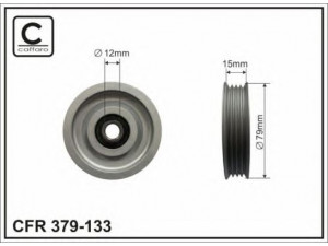 CAFFARO 379-133 kreipiantysis skriemulys, V formos rumbuotas diržas