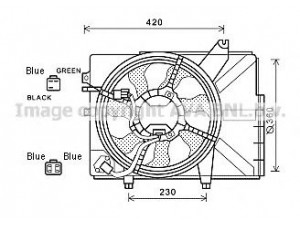 AVA QUALITY COOLING HY7532 ventiliatorius, radiatoriaus 
 Aušinimo sistema -> Oro aušinimas
253801C350, 253801C360