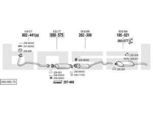 BOSAL 060.080.75 išmetimo sistema 
 Išmetimo sistema -> Išmetimo sistema, visa