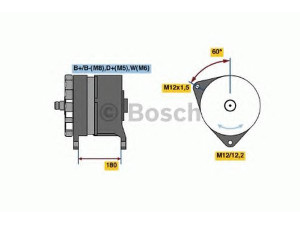 BOSCH F 000 LD0 203 kintamosios srovės generatorius