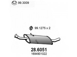 ASSO 28.6051 vidurinis duslintuvas 
 Išmetimo sistema -> Duslintuvas
1694901022