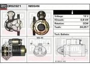 DELCO REMY DRS2921 starteris 
 Elektros įranga -> Starterio sistema -> Starteris
M3T27881, M3T34281, 23300-01B00