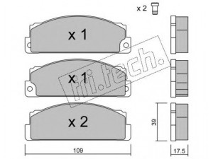 fri.tech. 104.0 stabdžių trinkelių rinkinys, diskinis stabdys 
 Techninės priežiūros dalys -> Papildomas remontas
5888148
