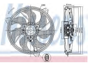 NISSENS 85607 ventiliatorius, radiatoriaus 
 Aušinimo sistema -> Oro aušinimas
1253.C9, 1253.E0, 1254.80