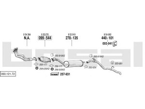 BOSAL 060.121.72 išmetimo sistema 
 Išmetimo sistema -> Išmetimo sistema, visa