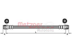 METZGER 4110750 stabdžių žarnelė 
 Stabdžių sistema -> Stabdžių žarnelės
1401070380, 4806H5