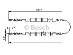 BOSCH 1 987 477 247 trosas, stovėjimo stabdys 
 Stabdžių sistema -> Valdymo svirtys/trosai
5 22 573, 90216441, 5 22 573