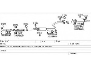 MTS C120086002708 išmetimo sistema 
 Išmetimo sistema -> Išmetimo sistema, visa