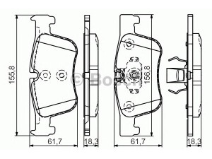 BOSCH 0 986 TB3 188 stabdžių trinkelių rinkinys, diskinis stabdys 
 Techninės priežiūros dalys -> Papildomas remontas
34 11 6 850 568