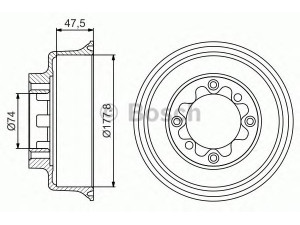 BOSCH 0 986 477 154 stabdžių būgnas 
 Stabdžių sistema -> Būgninis stabdys -> Stabdžių būgnas
GDB 106, 21A 1279, GDB 106, 21A1279