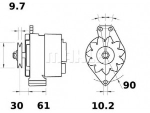 MAHLE ORIGINAL MG 605 kintamosios srovės generatorius