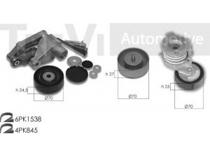 TREVI AUTOMOTIVE KA1229 V formos rumbuotas diržas, komplektas 
 Techninės priežiūros dalys -> Techninės priežiūros intervalai