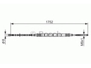 BOSCH 1 987 477 690 trosas, stovėjimo stabdys 
 Stabdžių sistema -> Valdymo svirtys/trosai
6U0 609 721, 6U7 609 721, 6U7 609 721