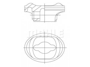 MAHLE ORIGINAL 504 36 00 stūmoklis 
 Variklis -> Cilindrai/stūmokliai
993 103 91 551, 993 103 91 552