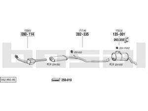BOSAL 062.960.46 išmetimo sistema 
 Išmetimo sistema -> Išmetimo sistema, visa